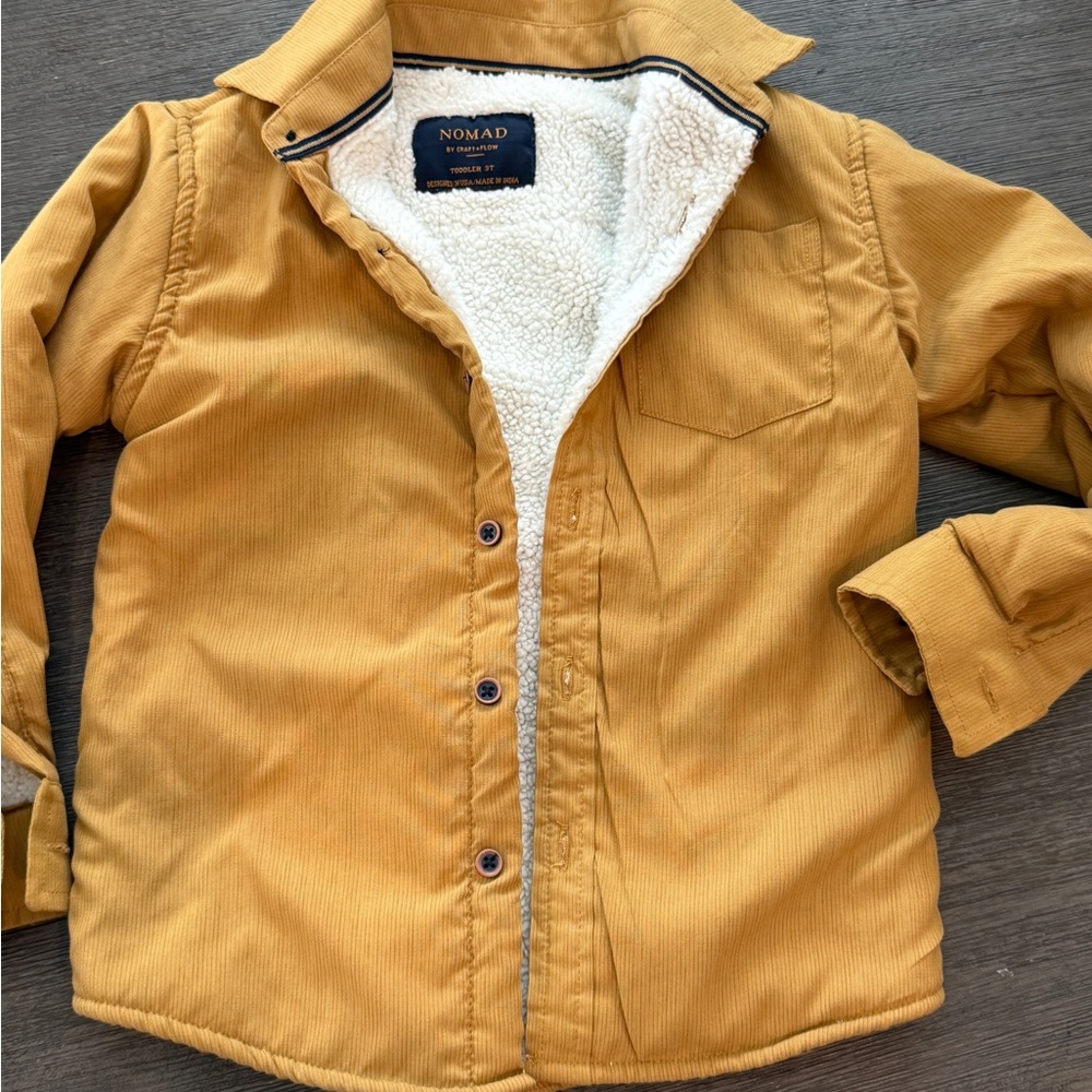 Nomad Mustard Yellow Kids Sherpa-Lined‎ Jacket 3T